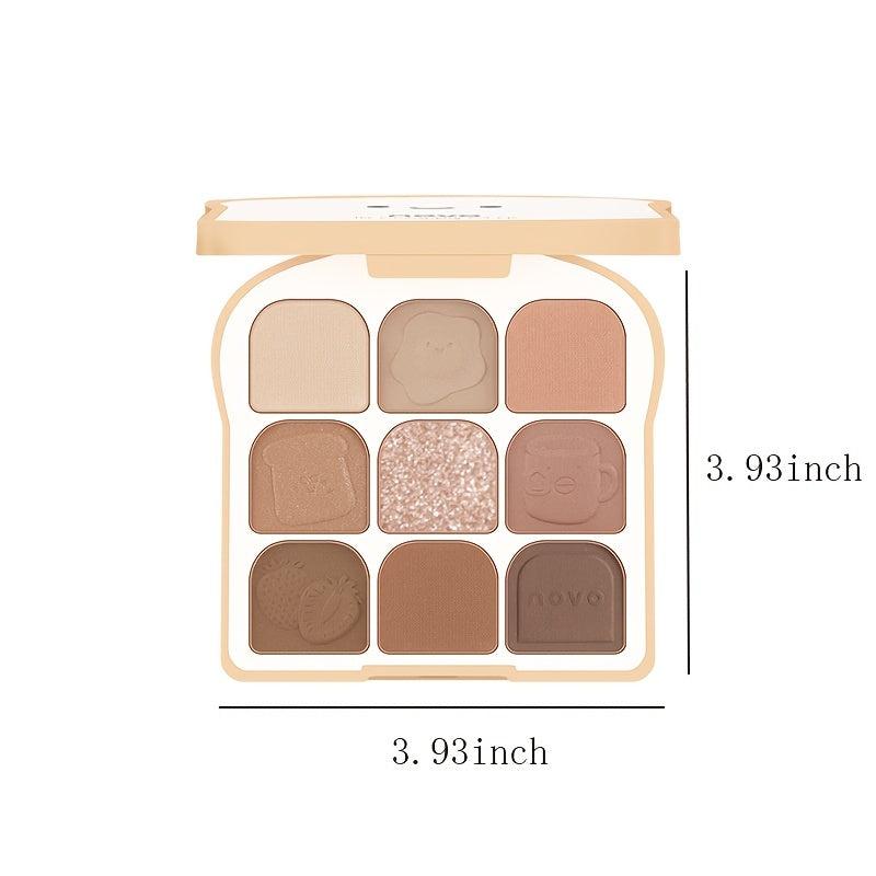 9 Shades Diamond Eyeshadow Palette Neutral Matte Shimmer Finish