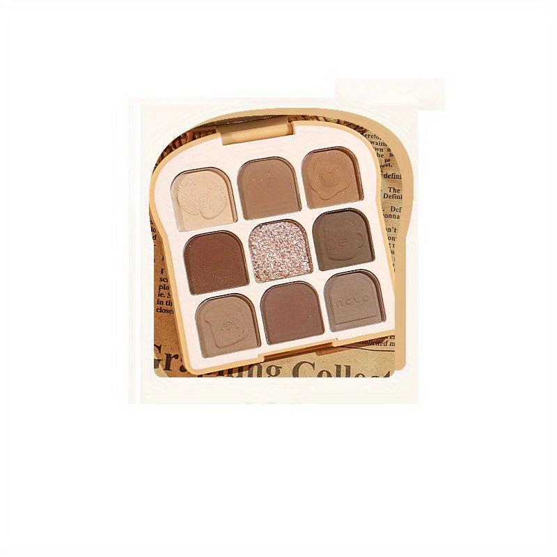9 Shades Diamond Eyeshadow Palette Neutral Matte Shimmer Finish