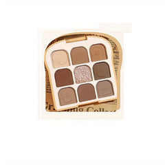 9 Shades Diamond Eyeshadow Palette Neutral Matte Shimmer Finish