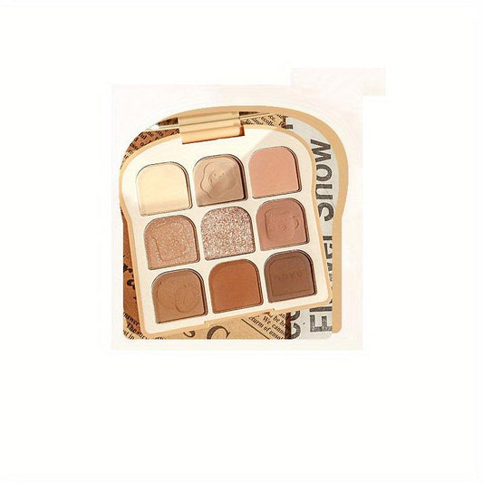 9 Shades Diamond Eyeshadow Palette Neutral Matte Shimmer Finish