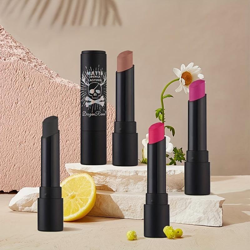 Matte Lip Gloss Tube Waterproof Long Lasting Lip Tint Purple Lipstick