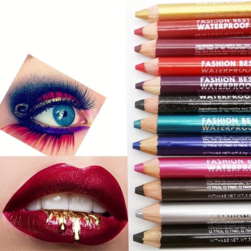 Dual-Use Eyeshadow & Lip Liner Pen with Sharpener