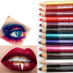 Dual-Use Eyeshadow & Lip Liner Pen with Sharpener