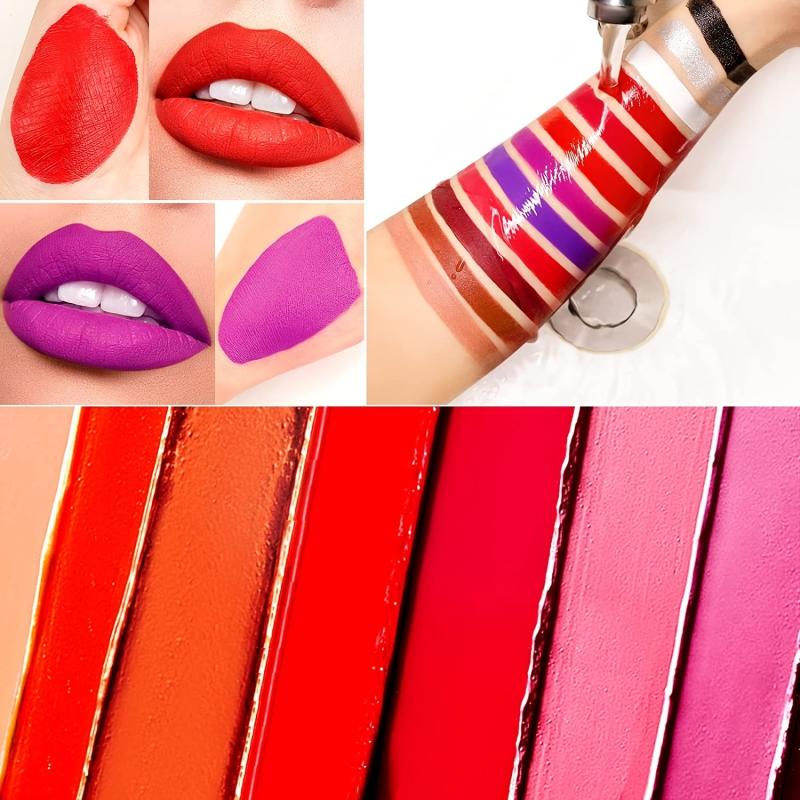 25-Color Professional Lipstick Palette with Shimmer Matte and Finishes