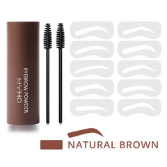Eyebrow Shaping Kit with Stamp, Stencil, Brushes, Powder Stick - 3 Colors