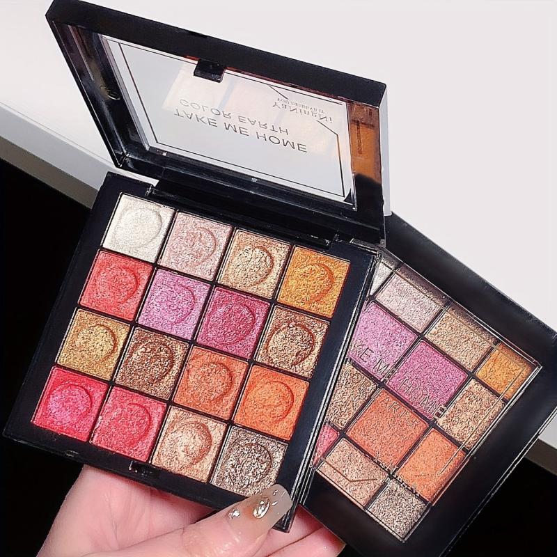 16 Shade Shimmer Eyeshadow Palette Waterproof Makeup Gift Set