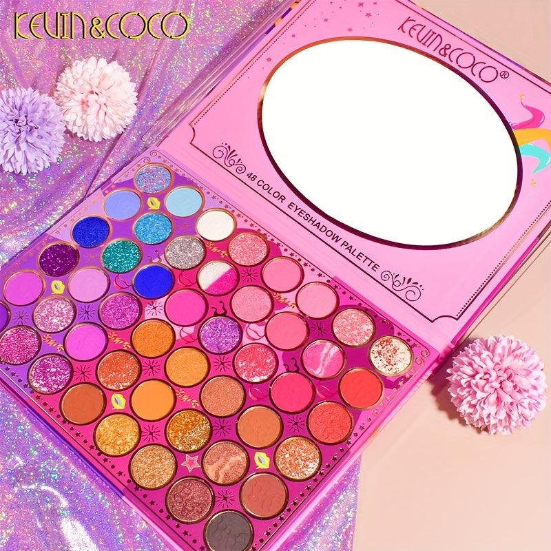 48 Eyeshadow Palette with Pearly Matte High Pigment Colors for Girls