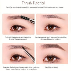 Waterproof Eyebrow Pencil & Brush Set - Create Perfect Brows