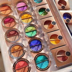 Macaron Gradient Eyeshadow Palette Matte Pearly Finish Purple Pink
