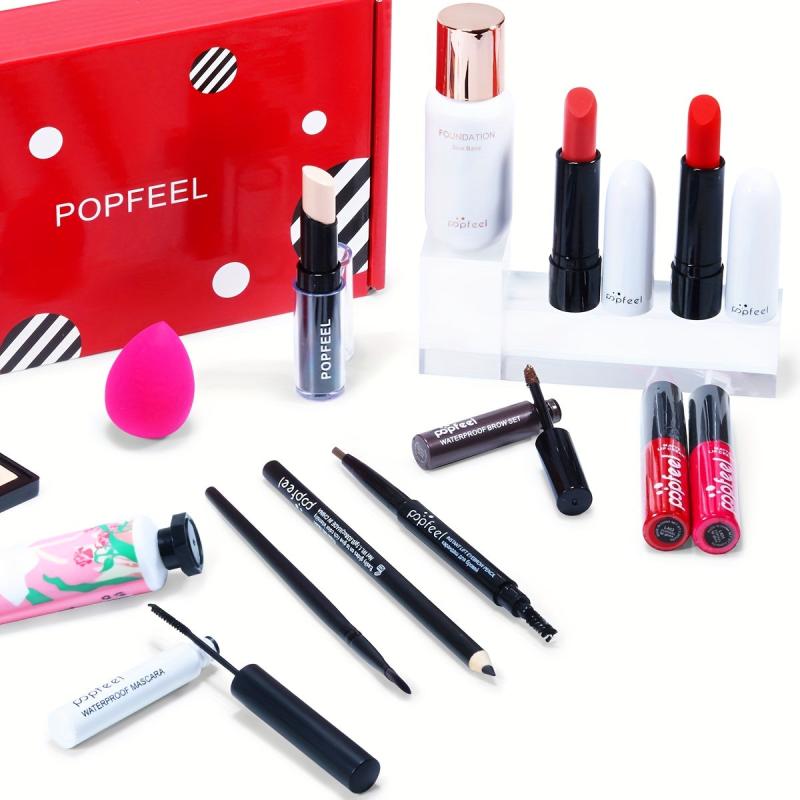 Complete Makeup Kit with Eyeshadow Palette & Lip Gloss Set