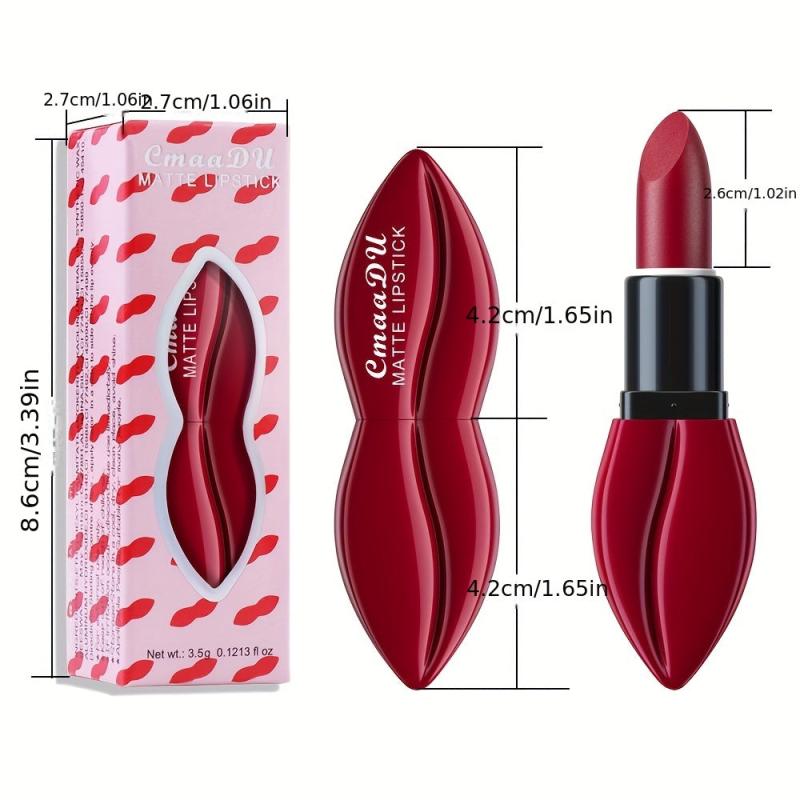 Velvet Matte Lipstick Set, 10 Colors, Long-Lasting Formula