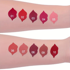 Velvet Matte Lipstick Set, 10 Colors, Long-Lasting Formula