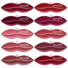 Velvet Matte Lipstick Set, 10 Colors, Long-Lasting Formula