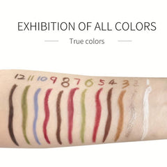 12pcs Rainbow Gel Eyeliner Pencils Set Long Lasting Retractable Eyeliner Pen