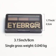3-Color Eyebrow Powder Palette Matte Finish