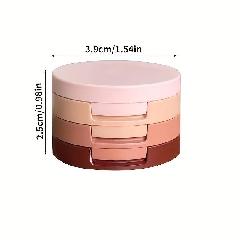 3 Eyeshadow Palette Earth Tone Glitter Sequins Cosmetics