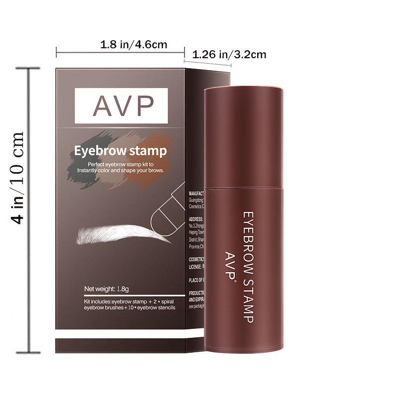 Waterproof Eyebrow Shaping Set with Stencil, Powder Stick & Brush