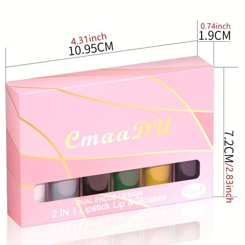 6 Pack Matte Lipstick Set Waterproof High Pigmented Perfect Gifting