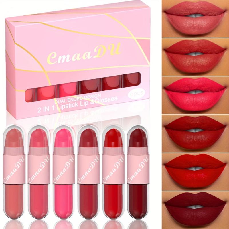 6 Pack Matte Lipstick Set Waterproof High Pigmented Perfect Gifting