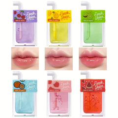 3 Pcs Set Juice Lip Gloss Lip Plumping Moisturizing Sweet Lip Glaze Pearlescent