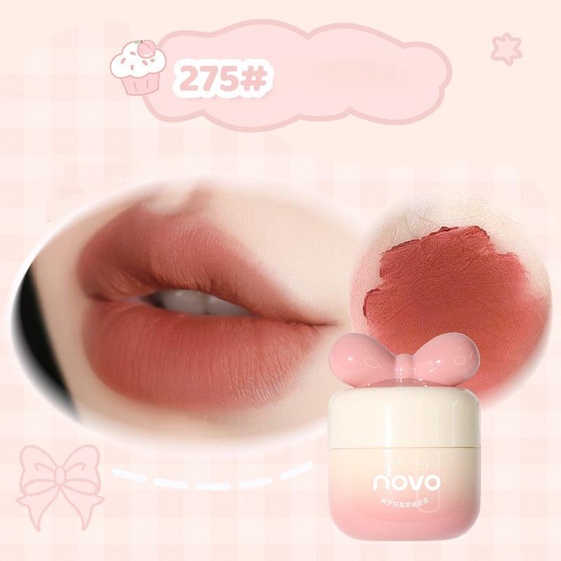 4 Colors Mousse Matte Lip Mud Velvet Lipstick Lip Gloss Long Lasting Lip Clay