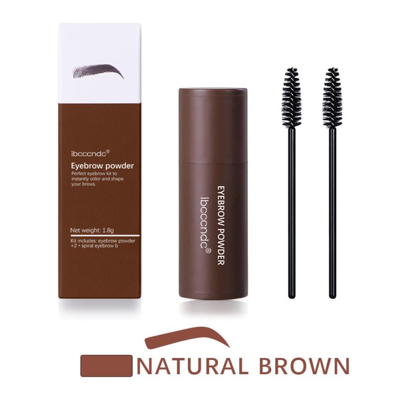 Long Lasting Eyebrow Powder Stick with 2 Brushes Natural