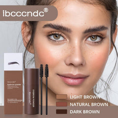 Long Lasting Eyebrow Powder Stick with 2 Brushes Natural