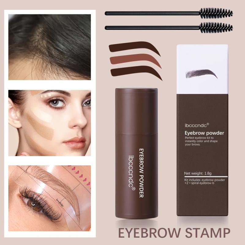 Long Lasting Eyebrow Powder Stick with 2 Brushes Natural