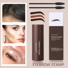 Long Lasting Eyebrow Powder Stick with 2 Brushes Natural