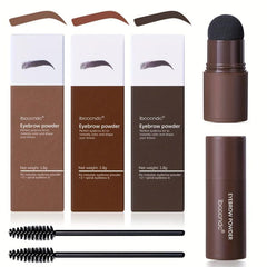 Long Lasting Eyebrow Powder Stick with 2 Brushes Natural