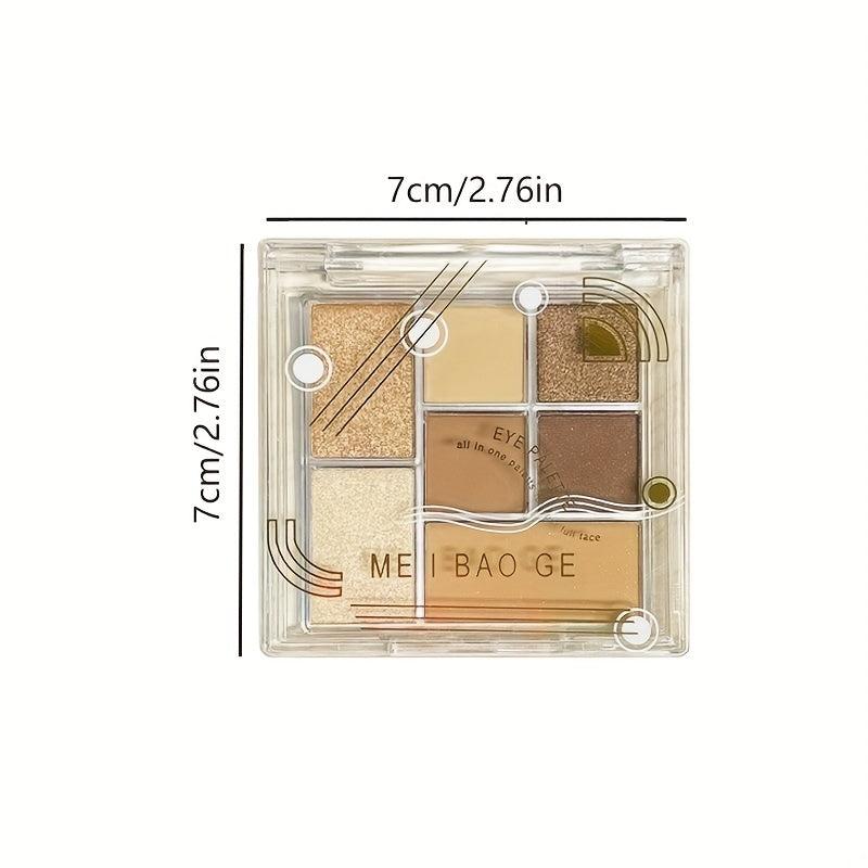 7 Eyeshadow Palette Earth Tone Pearly & Matte Finish