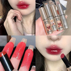 6-Color Moisturizing Lip Gloss with Little Bear Embellishment