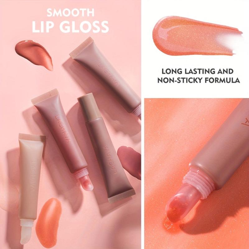 Honey Pearlescent Glitter Lip Glaze Moisturizing Lip Plumper