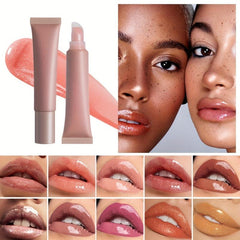 Honey Pearlescent Glitter Lip Glaze Moisturizing Lip Plumper
