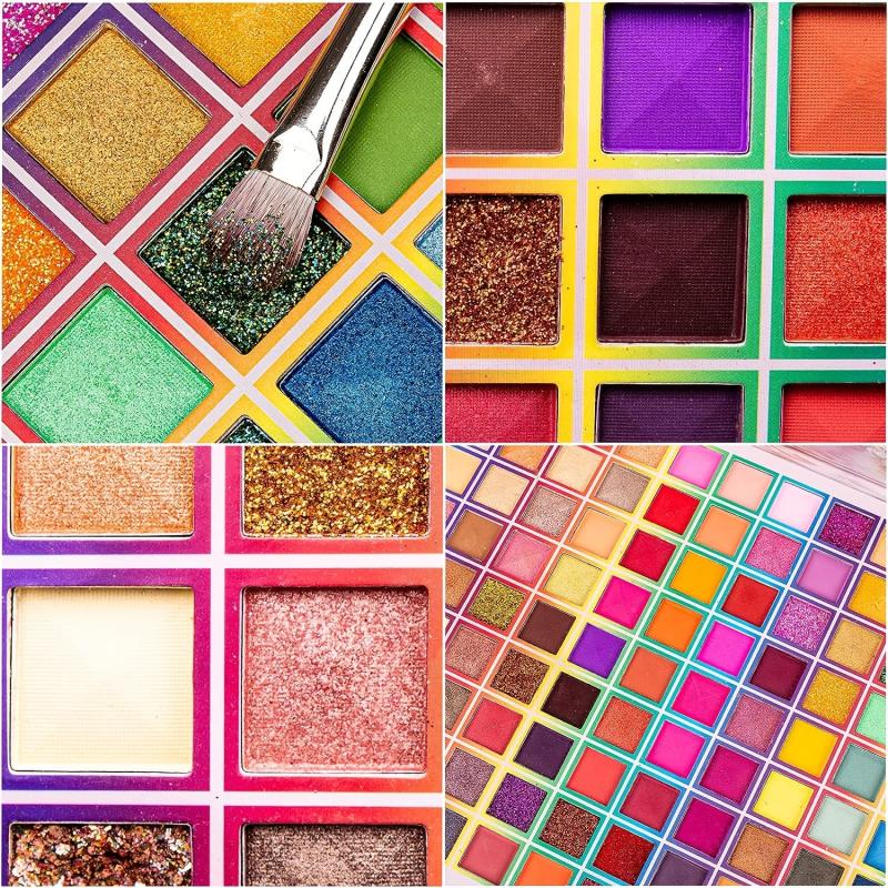 99 Colors Shimmer Eyeshadow Palette Matte Glitter Long Lasting