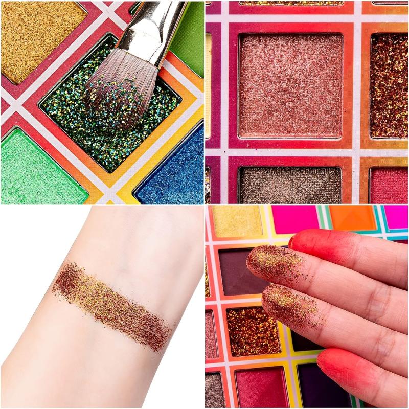 99 Colors Shimmer Eyeshadow Palette Matte Glitter Long Lasting