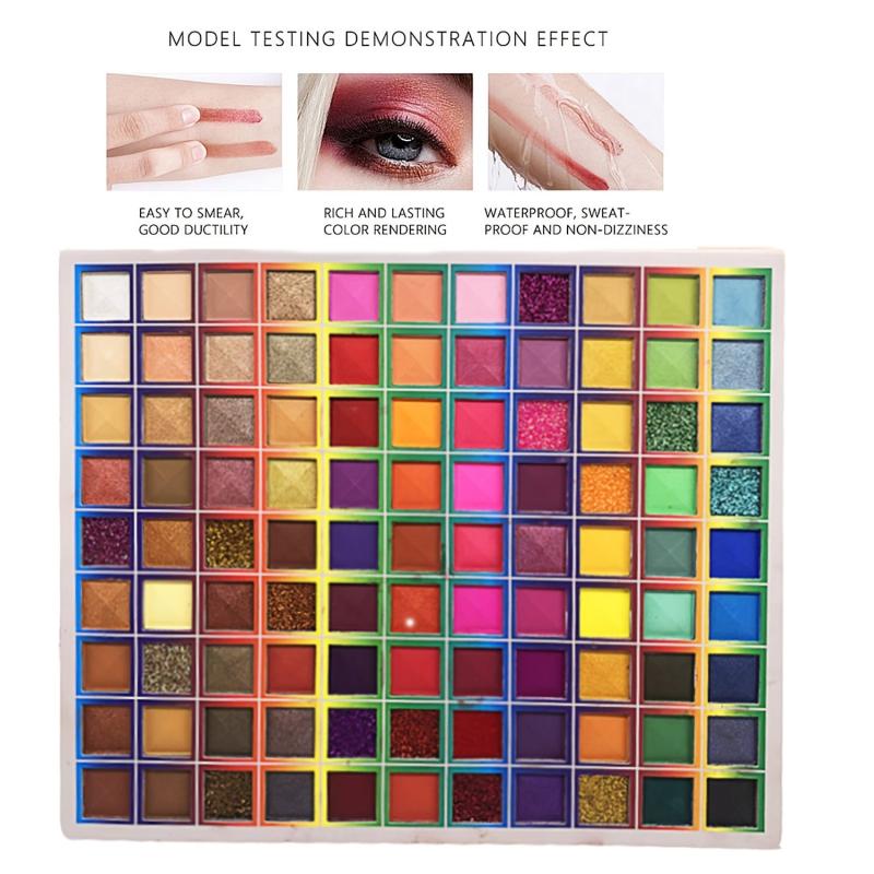 99 Colors Shimmer Eyeshadow Palette Matte Glitter Long Lasting
