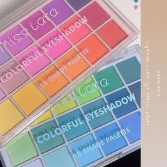 18-Color Rainbow Eyeshadow Palette Matte & Pearly Finish