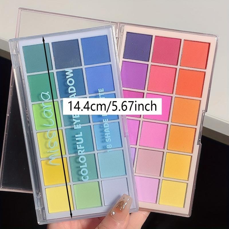 18-Color Rainbow Eyeshadow Palette Matte & Pearly Finish
