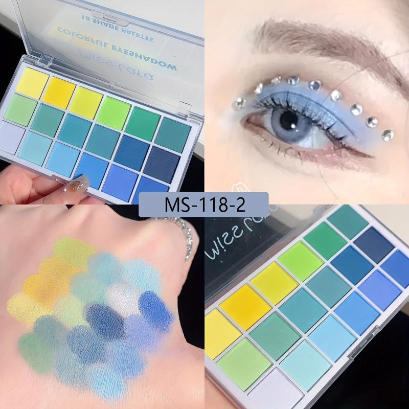 18-Color Rainbow Eyeshadow Palette Matte & Pearly Finish
