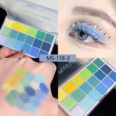 18-Color Rainbow Eyeshadow Palette Matte & Pearly Finish