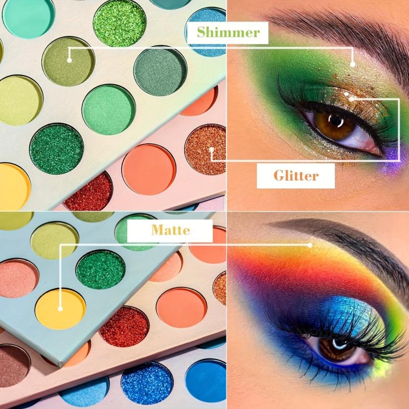 60-Color Matte Metallic Shimmers Eyeshadow Palette