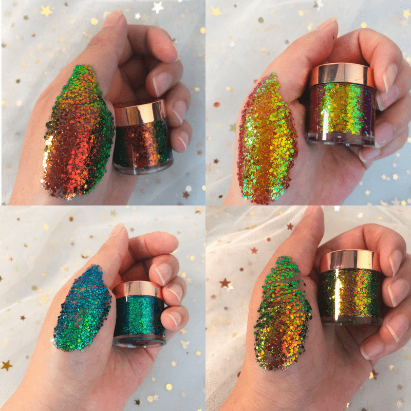 Glitter Diamond Chameleon Eyeshadow Powder for Magical Eye Makeup
