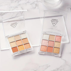 9 Colors Eyeshadow Palette Warm Neutral Multicolor