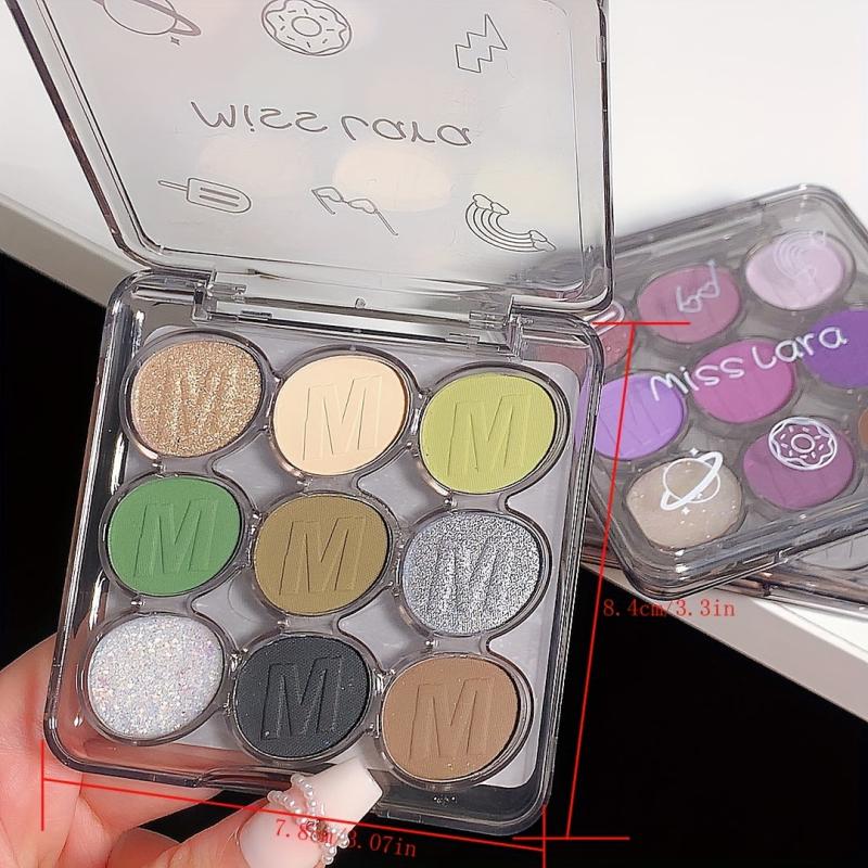 9 Colors Eyeshadow Palette Shimmer Matte Glitter Finish Waterproof
