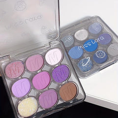 9 Colors Eyeshadow Palette Shimmer Matte Glitter Finish Waterproof