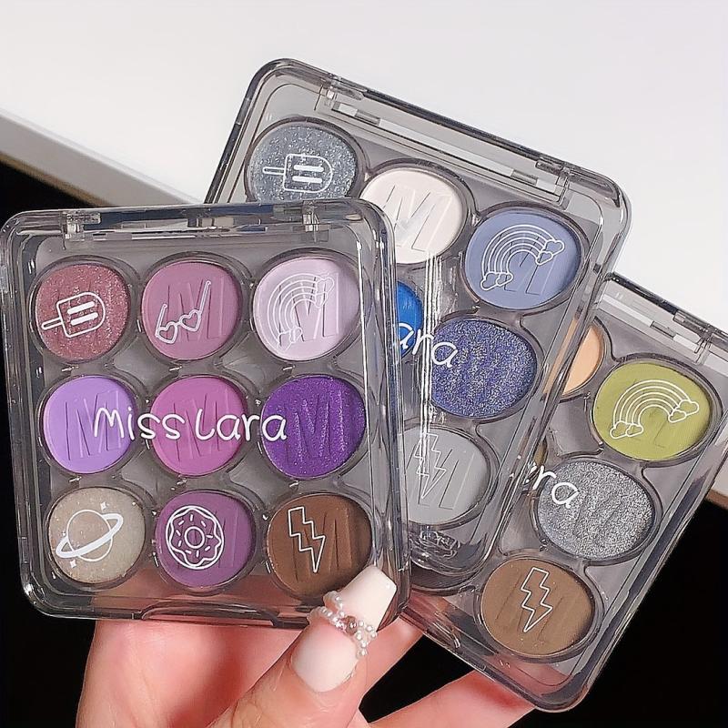 9 Colors Eyeshadow Palette Shimmer Matte Glitter Finish Waterproof