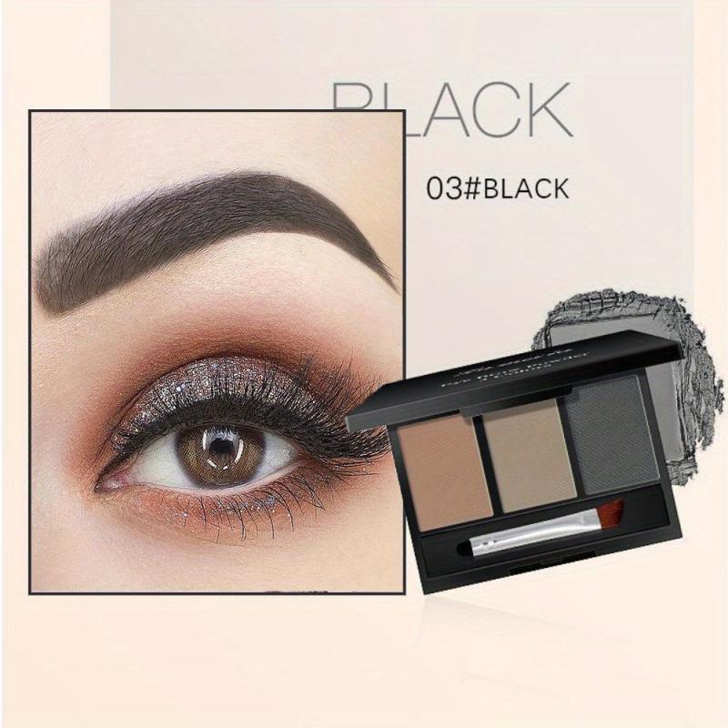 3 Eyebrow Powder Palette with Brush and Mirror