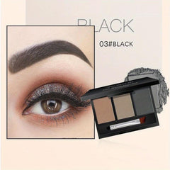 3 Eyebrow Powder Palette with Brush and Mirror