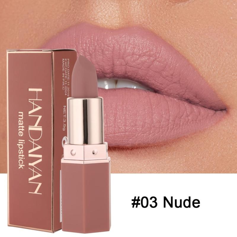 6-color Waterproof Matte Lipstick Set, Nude Red Pink Shades